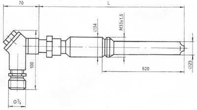 Рис.1. Схема термоэлектрического преобразователя ТПР-0573