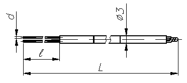 Рисунок 1 - Габариты термопреобразователя ТПП/ТПР-1888