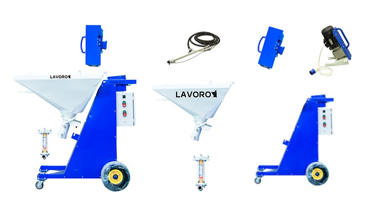 Схема комплектации штукатурной станции Lavoro