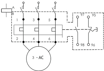 Рис.1. Схема включения реле РТЛ-1014 в линиютрехфазной нагрузки